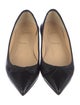 Christian Louboutin Leather Bow Accents Ballet Flats