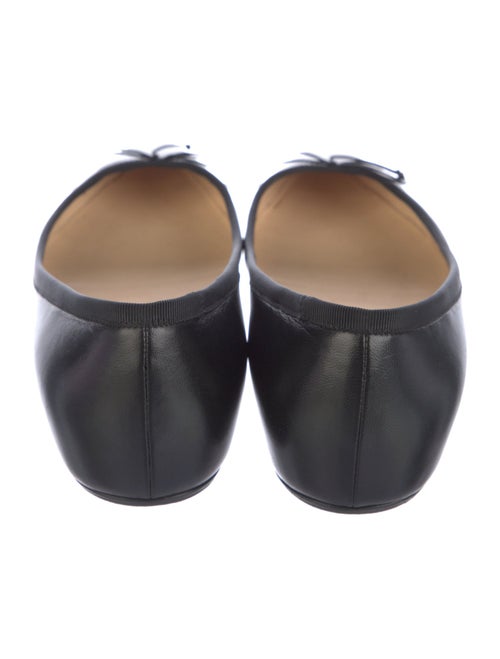 Christian Louboutin Leather Bow Accents Ballet Flats