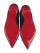 Christian Louboutin Leather Bow Accents Ballet Flats