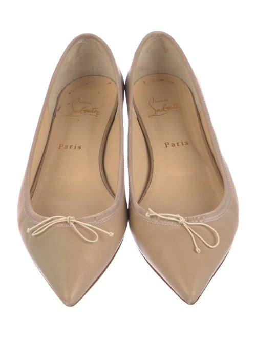 Christian Louboutin Spike Accents Leather Ballet Flats