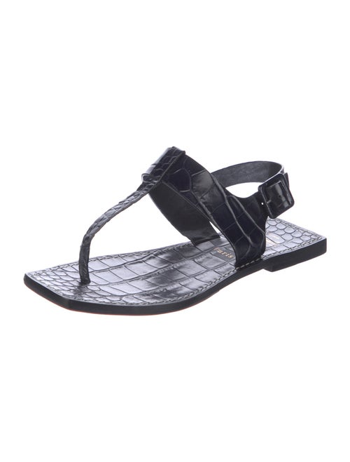 Christian Louboutin Crocodile T-Strap Sandals