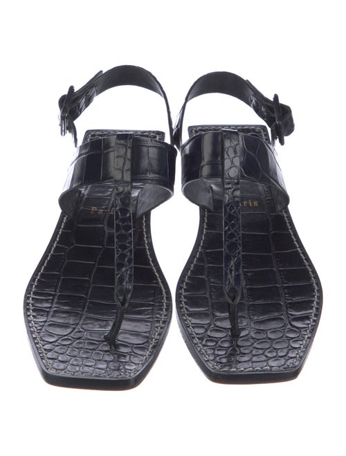Christian Louboutin Crocodile T-Strap Sandals