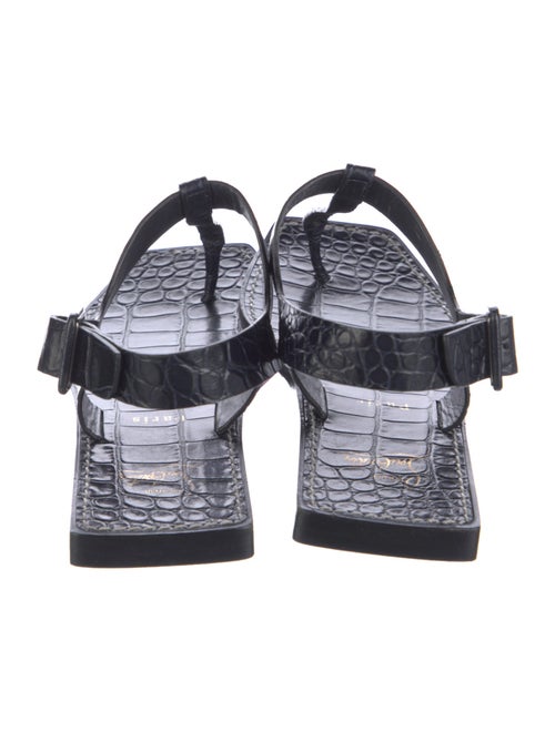 Christian Louboutin Crocodile T-Strap Sandals