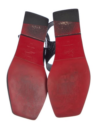 Christian Louboutin Crocodile T-Strap Sandals