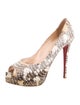 Christian Louboutin Snakeskin Animal Print Pumps
