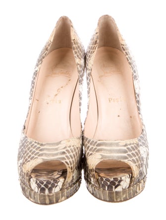 Christian Louboutin Snakeskin Animal Print Pumps