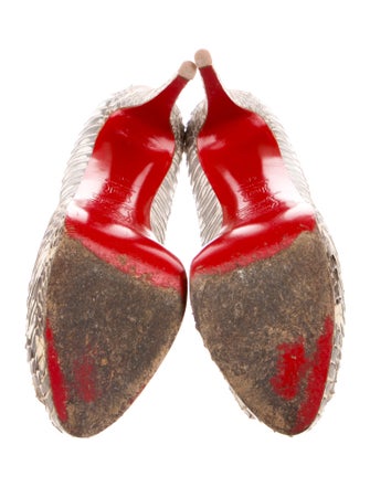 Christian Louboutin Snakeskin Animal Print Pumps