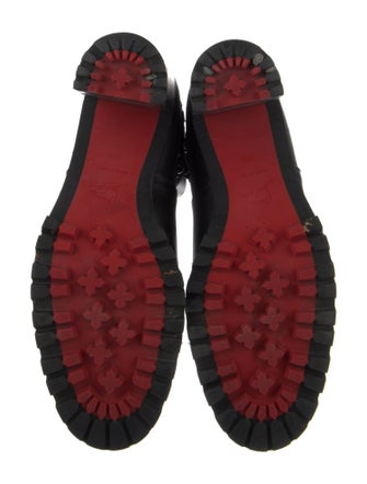 Christian Louboutin Leather Chain-Link Accents Rain Boots