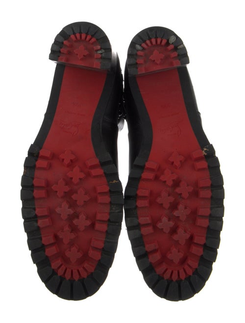 Christian Louboutin Leather Chain-Link Accents Rain Boots