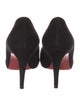 Christian Louboutin Suede Cutout Accent Pumps