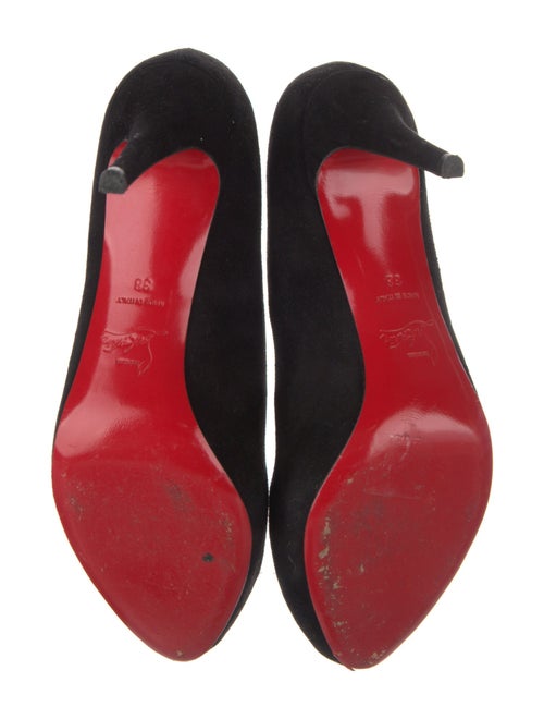 Christian Louboutin Suede Cutout Accent Pumps
