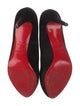 Christian Louboutin Suede Cutout Accent Pumps
