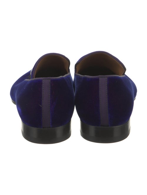 Christian Louboutin Velvet Crystal Embellishments Loafers