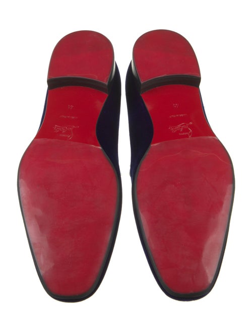 Christian Louboutin Velvet Crystal Embellishments Loafers
