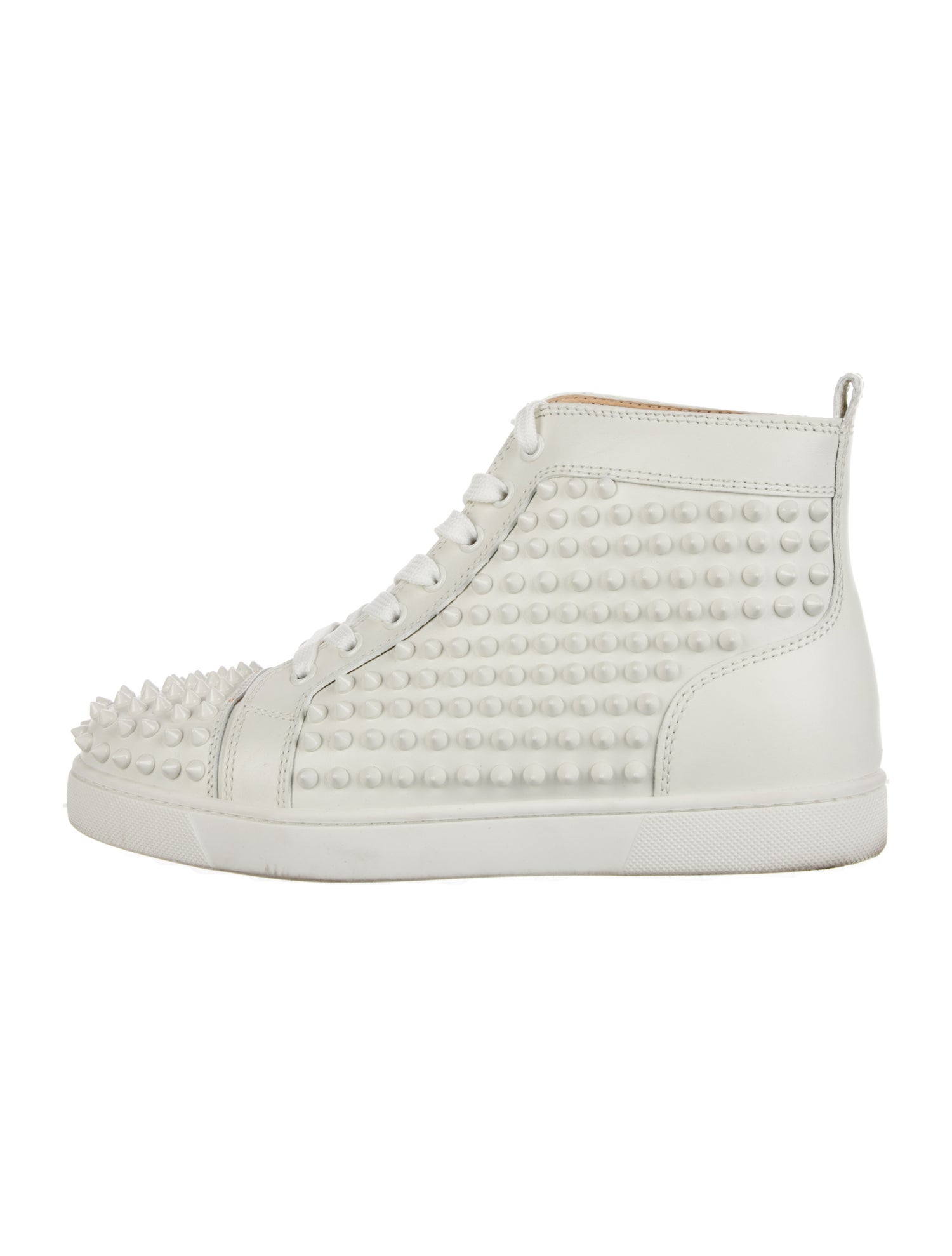 Christian Louboutin Spike Accents Leather Sneakers