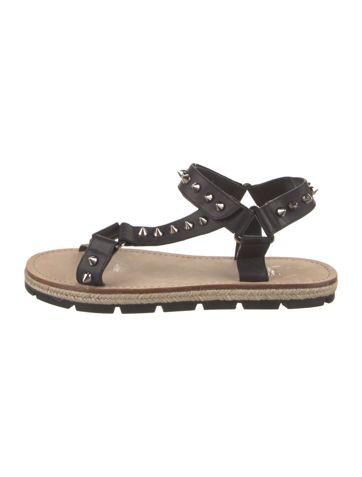 Christian Louboutin Leather Studded Accents Sandals