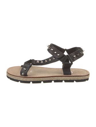 Christian Louboutin Leather Studded Accents Sandals