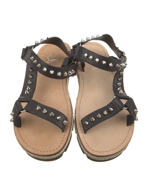 Christian Louboutin Leather Studded Accents Sandals