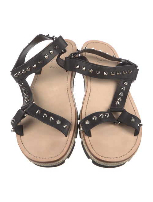 Christian Louboutin Leather Studded Accents Sandals