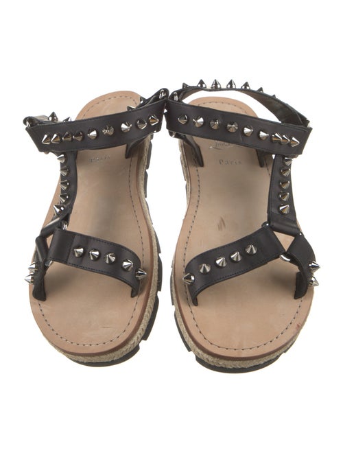 Christian Louboutin Leather Studded Accents Sandals