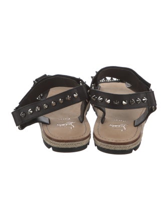 Christian Louboutin Leather Studded Accents Sandals