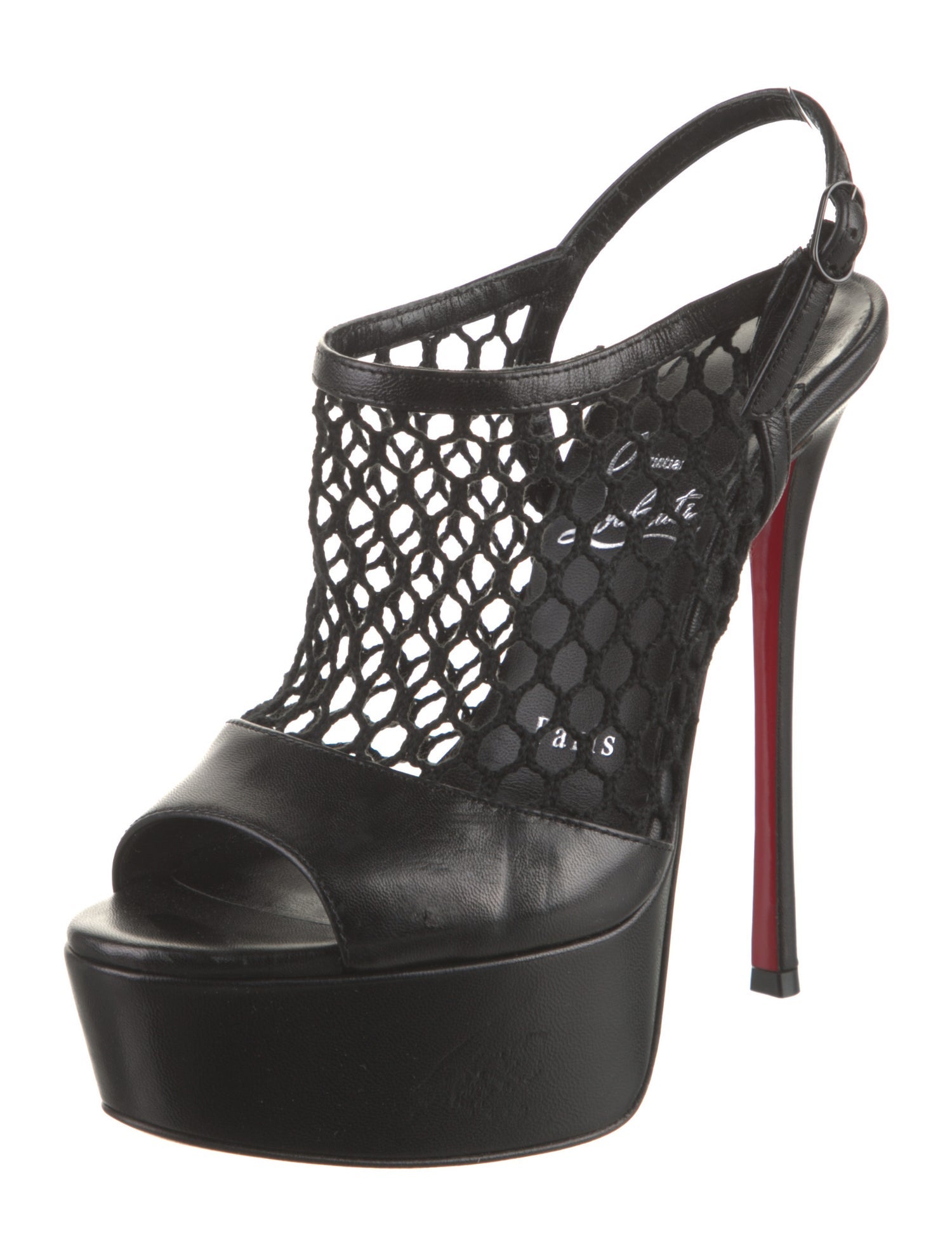 Christian Louboutin Leather Slingback Sandals