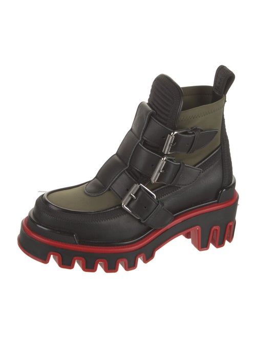 Christian Louboutin Nylon Colorblock Pattern Boots