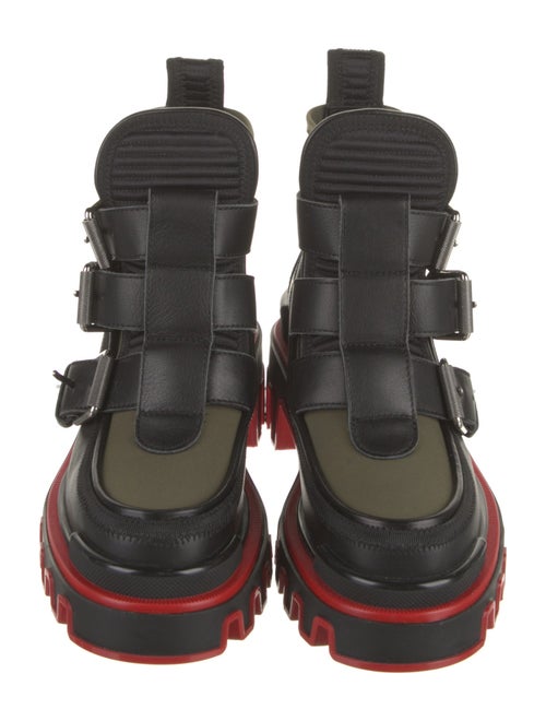 Christian Louboutin Nylon Colorblock Pattern Boots