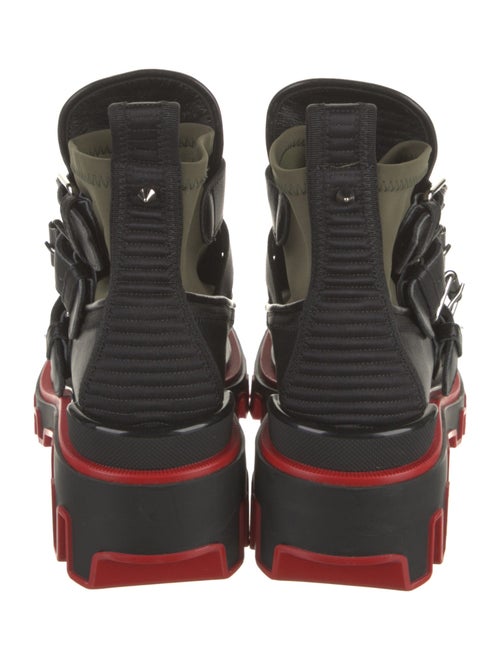 Christian Louboutin Nylon Colorblock Pattern Boots