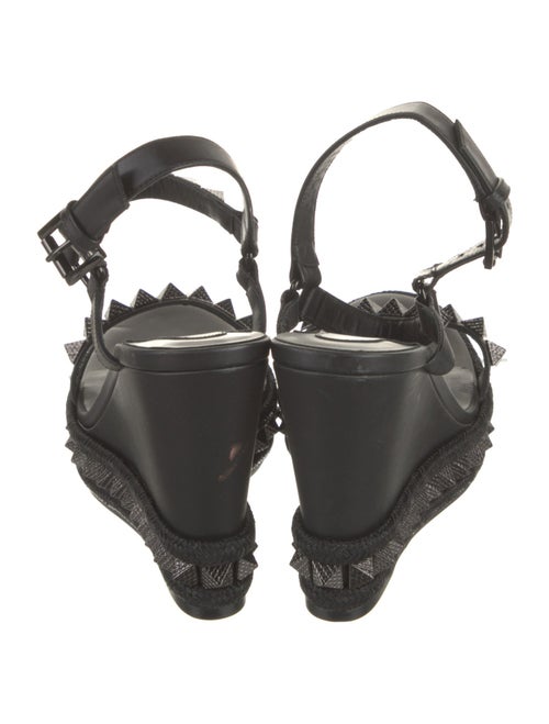 Christian Louboutin Leather Studded Accents Slingback Sandals