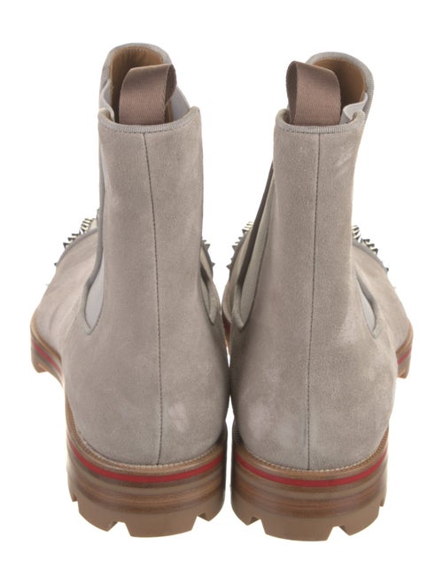 Christian Louboutin Spike Accents Suede Chelsea Boots
