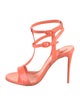 Christian Louboutin Patent Leather T-Strap Sandals