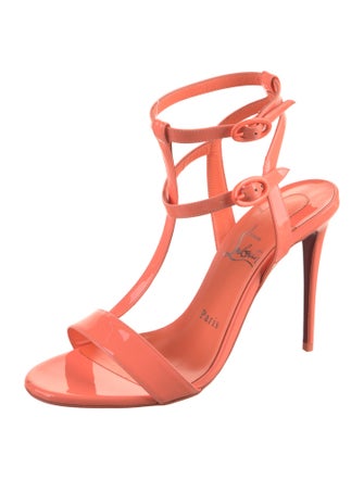 Christian Louboutin Patent Leather T-Strap Sandals