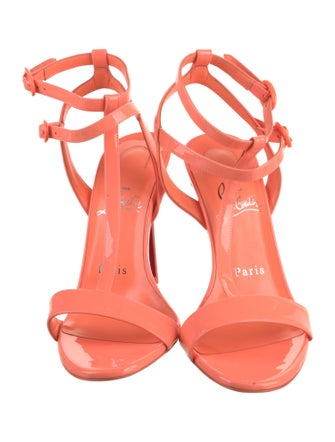 Christian Louboutin Patent Leather T-Strap Sandals