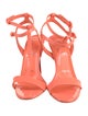 Christian Louboutin Patent Leather T-Strap Sandals