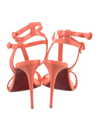 Christian Louboutin Patent Leather T-Strap Sandals