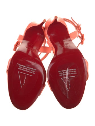 Christian Louboutin Patent Leather T-Strap Sandals