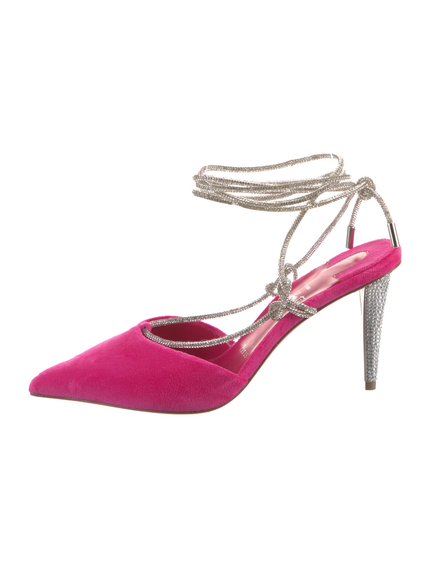 Christian Louboutin Velvet Printed D'Orsay Pumps