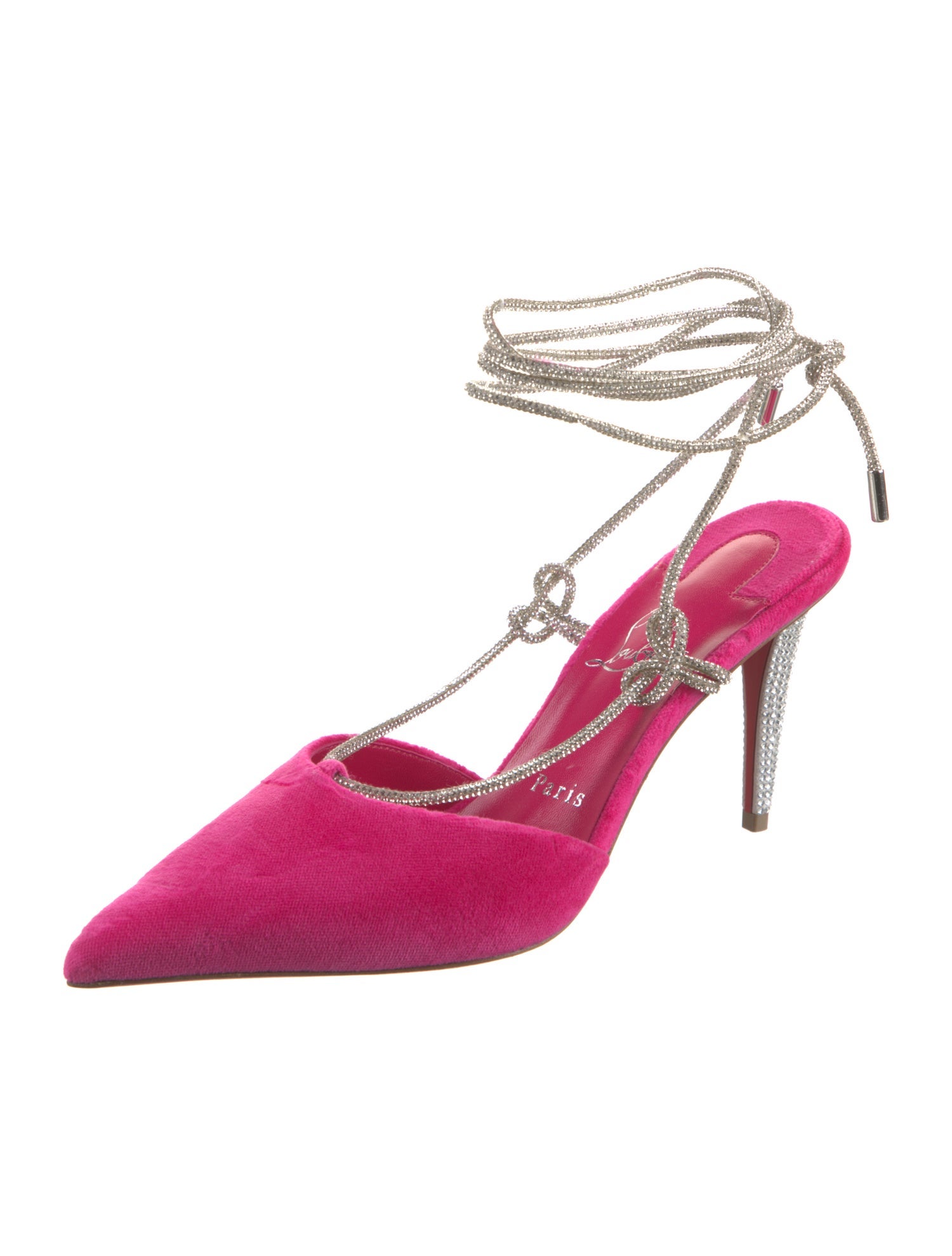 Christian Louboutin Velvet Printed D'Orsay Pumps