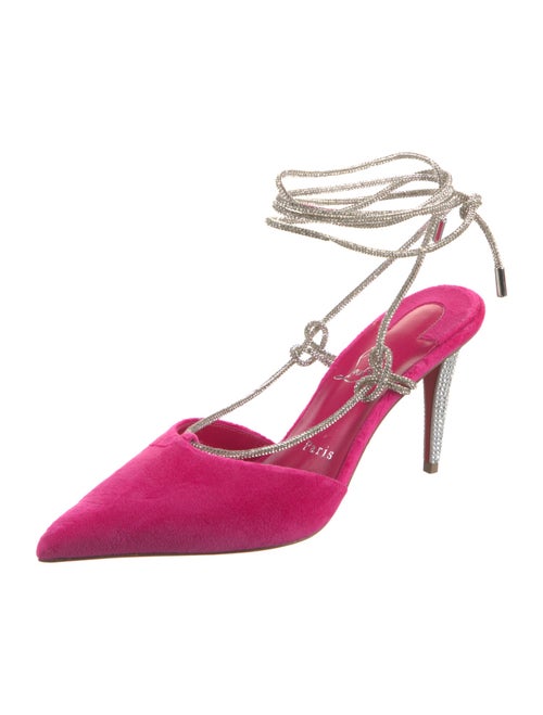 Christian Louboutin Velvet Printed D'Orsay Pumps