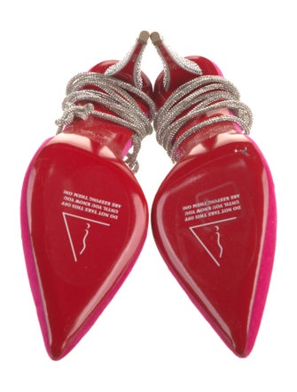 Christian Louboutin Velvet Printed D'Orsay Pumps