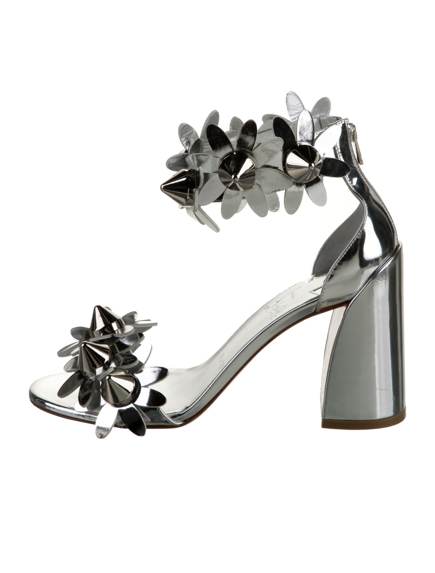 Christian Louboutin Leather Studded Accents Sandals