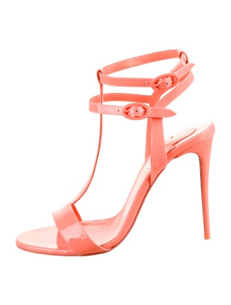 Christian Louboutin Patent Leather T-Strap Sandals