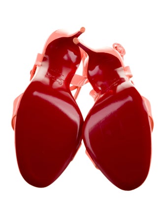 Christian Louboutin Patent Leather T-Strap Sandals