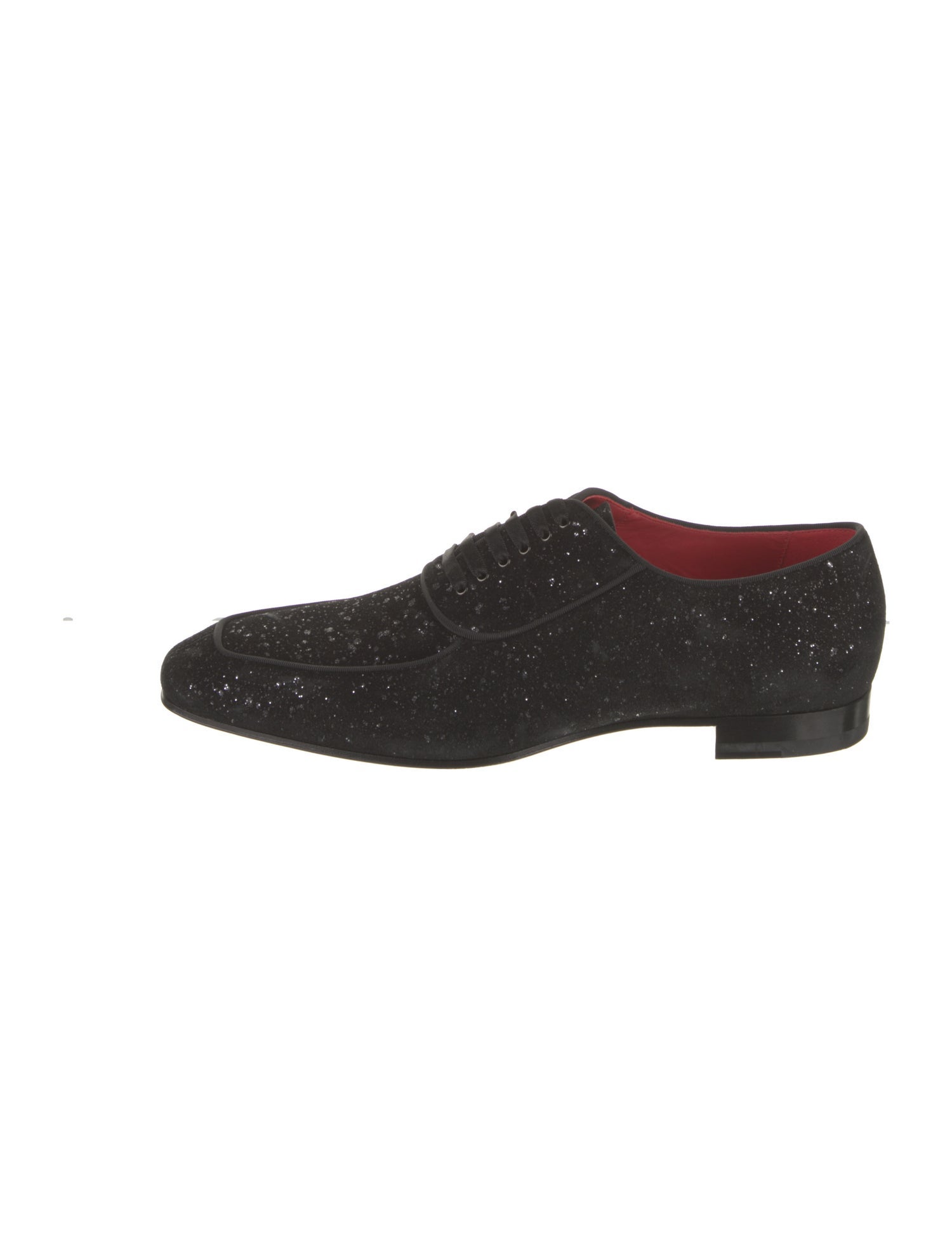 Christian Louboutin Suede Glitter Accents Oxfords