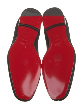 Christian Louboutin Suede Glitter Accents Oxfords