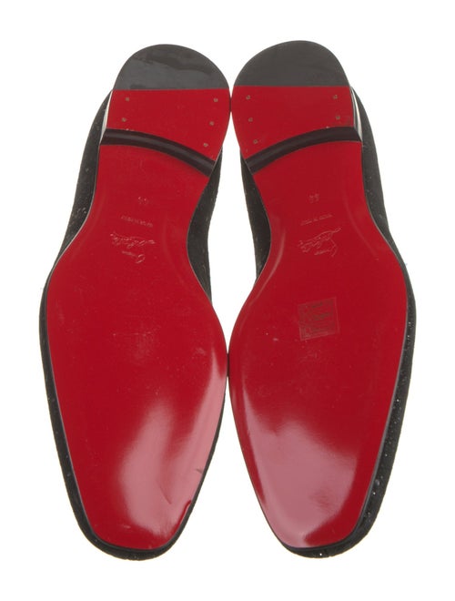 Christian Louboutin Suede Glitter Accents Oxfords