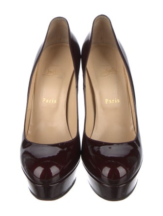 Christian Louboutin Patent Leather Crystal Embellishments Pumps