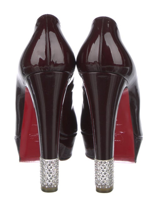 Christian Louboutin Patent Leather Crystal Embellishments Pumps