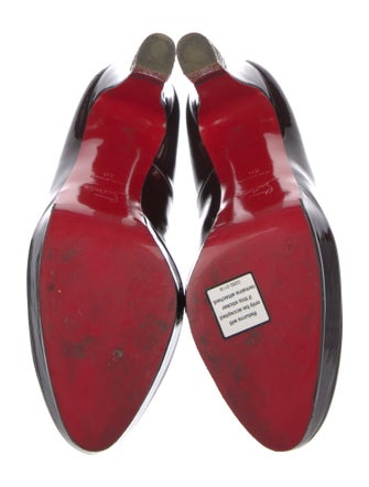 Christian Louboutin Patent Leather Crystal Embellishments Pumps